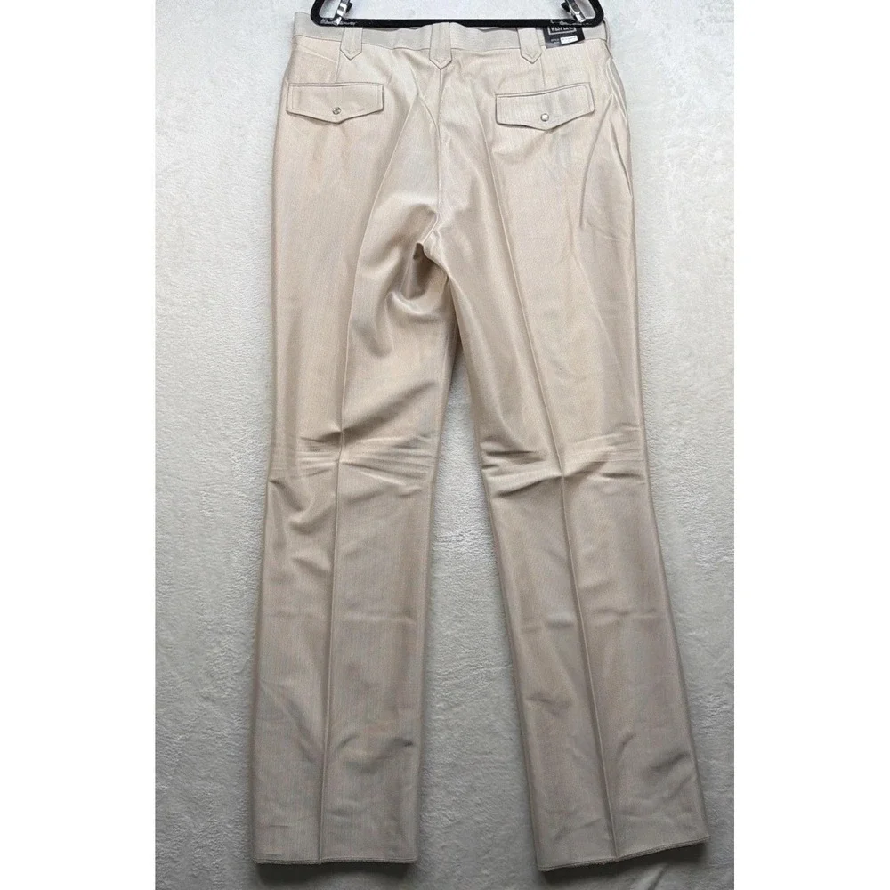 Deadstock Western Suit Rockabilly Stage Cowboy Yoke Cream Burgundy 46R 38